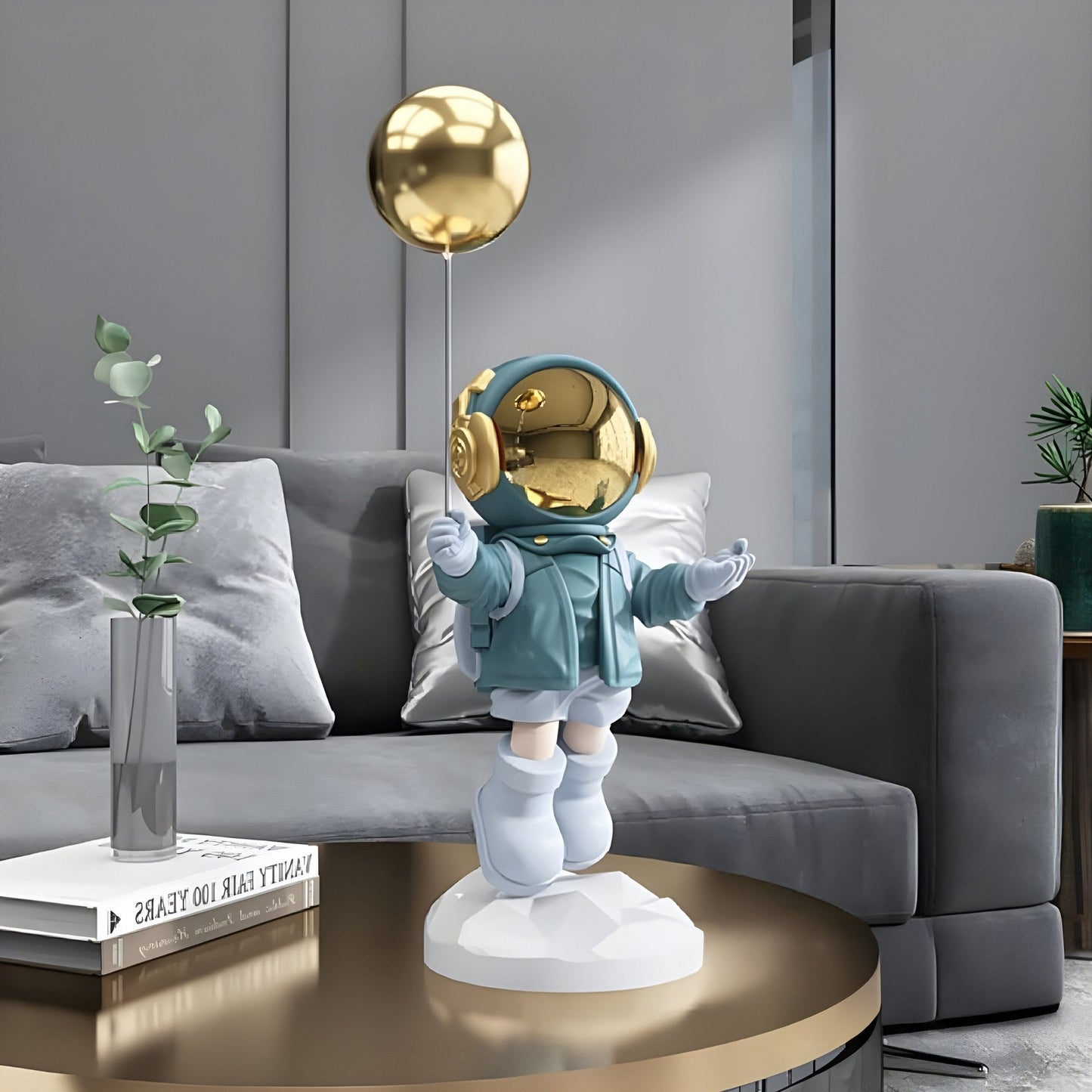 Small Galactic Blue Astronaut Balloon Sculpture - 55cm