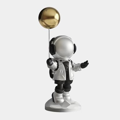 Small Lunar Silver Astronaut Balloon Figure - 42cm