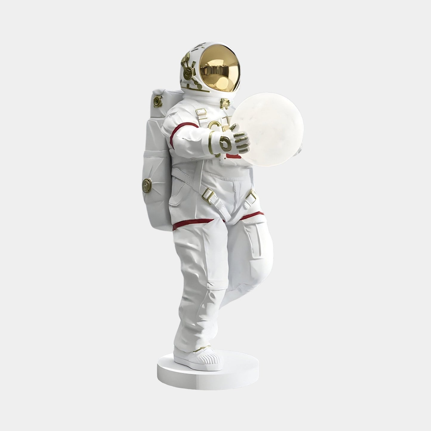 Small White Space Astronaut Glow Orb Sculpture - 60cm