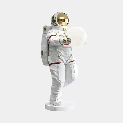 Small White Space Astronaut Glow Orb Sculpture - 60cm