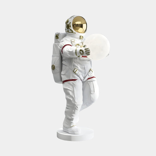 Small White Space Astronaut Glow Orb Sculpture - 60cm